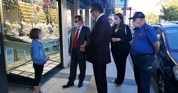 Çan&#039;da maske denetimi uygulandı