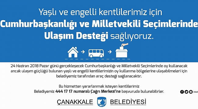 Seçimde ulaşım desteği