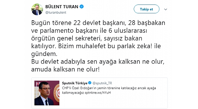Turan'dan Özel'e cevap