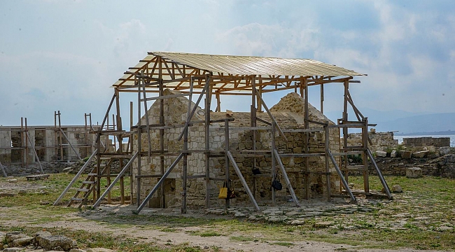 Bigalı Kalesi’nde restorasyon çalışmaları