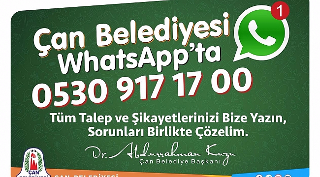 Whatsapp hizmet hattı oluşturdu