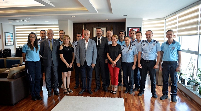 Başkan Gökhan, Zabıta ekiplerini ağırladı