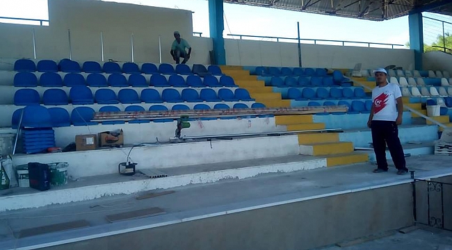 İlyas Bayram Stadı bakımda