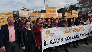 AK Partili kadınlardan 'Şiddete Hayır' yürüyüşü
