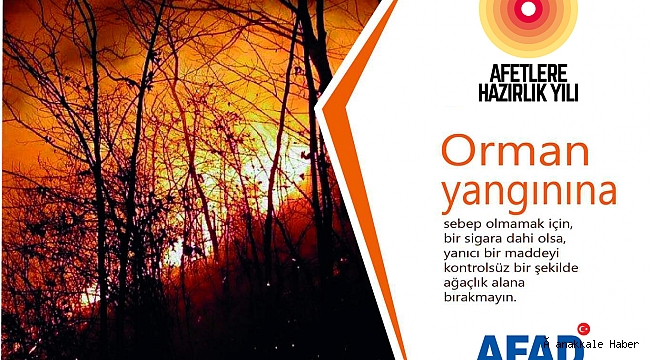 AFAD orman yangınlarına karşı uyardı