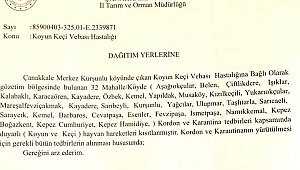 Çanakkale’de veba tedbirleri