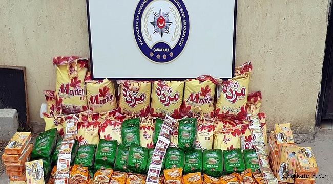 Çanakkale’de kaçak gıda ve sigara operasyonu
