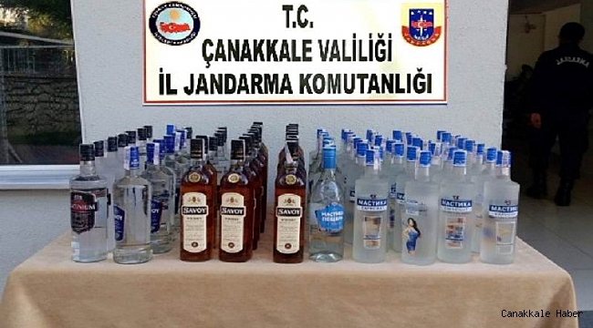 Jandarmadan kaçak içki operasyonu