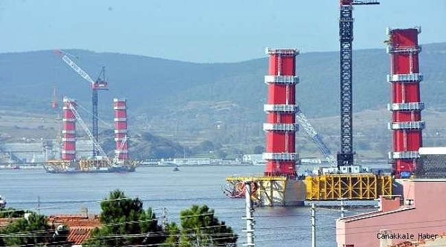 1915 Çanakkale Köprüsü&#039;nün ayakları yükseliyor