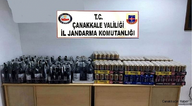 Gelibolu’da kahvehaneye bandrolsüz içki operasyonu