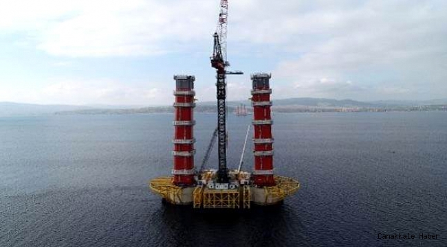 Köprü ayakları 50 metre yüksekliğe ulaştı