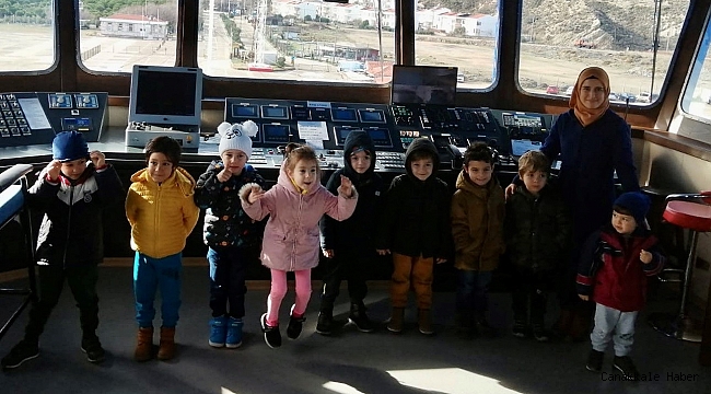 Minikler GESTAŞ gemisini gezdi