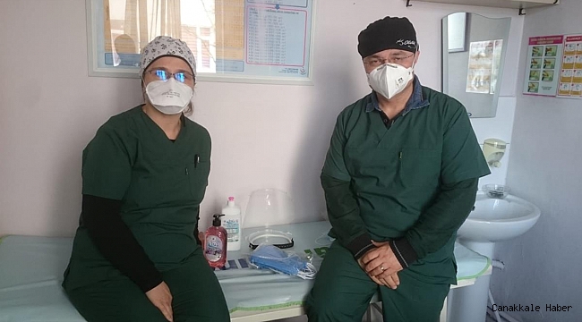 Biga&#039;da sağlık çalışanlarına temizlik seti