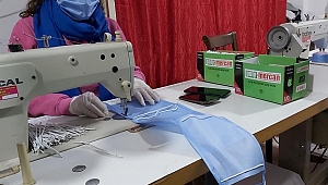 Çan Belediyesi maske üretiyor
