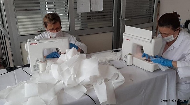 Gelibolu&#039;da maske üretimi…