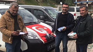 Maske ve dezenfektan dağıtıldı