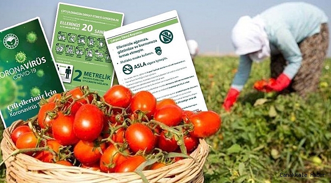 Tarladaki çiftçiye kovid-19 uyarısı