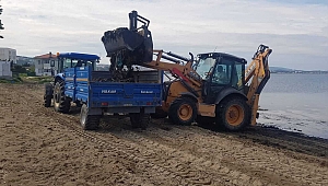 Belediyeden sahil temizliği