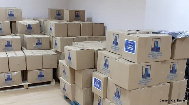 Çanakkale&#039;de yardım kolisi desteği