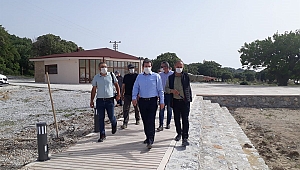 Yeniköy Plajı'ndaki çalışmaları inceledi