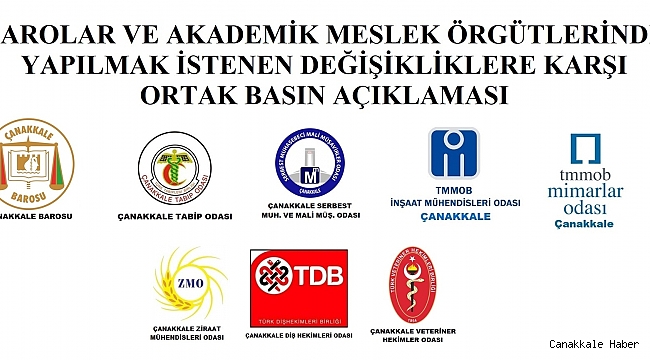Baro ve Meslek Odaları&#039;ndan açıklama