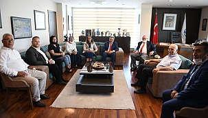 Başkan Gökhan konuklarını ağırladı