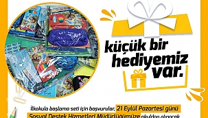 Çanakkale Belediyesi'nden ihtiyaç sahibi 1. Sınıf öğrencilere küçük hediyeler