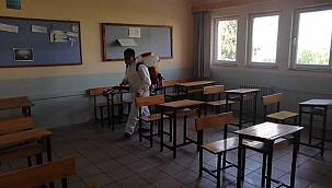 KPSS öncesinde okullar dezenfekte edildi