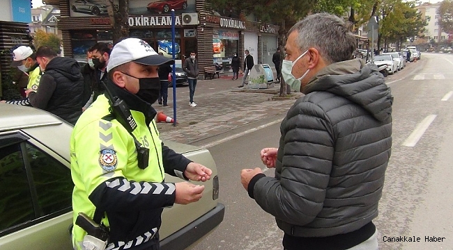 1 saatte 41 araç ihlal etti