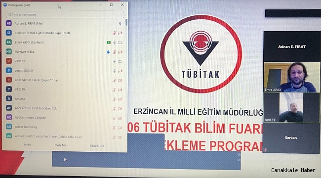 2020 Yılı TÜBİTAK 4006 Bilim Fuarları bilgilendirme online semineri yapıldı