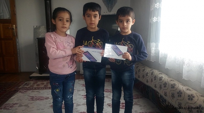 &#039;Kutu kutu pense&#039; oynayarak tablet isteyen üçüzlerin hayali gerçekleşti