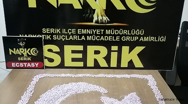 424 bin lira değerinde 5 bin 301 ecstasy hap ele geçirildi