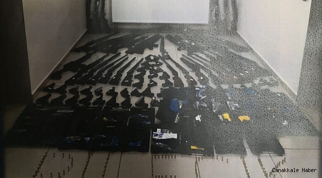 80 saatlik güvenlik kamerası izlendi, yüzlerce silah ve mermi ele geçirildi