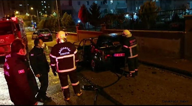 Abisi ile tartışıp aracını yaktı