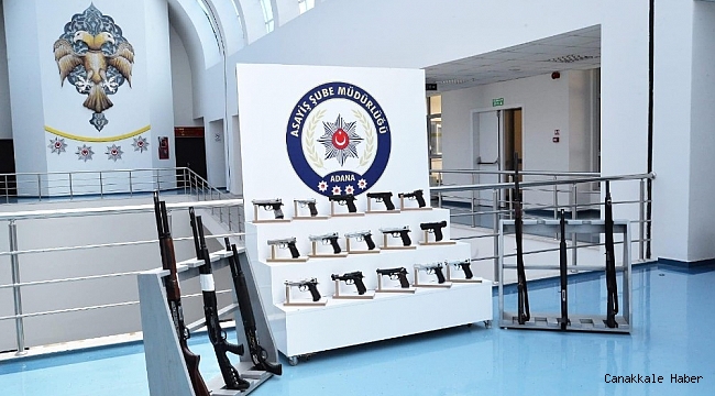 Adana'da 21 ruhsatsız silah ele geçirildi