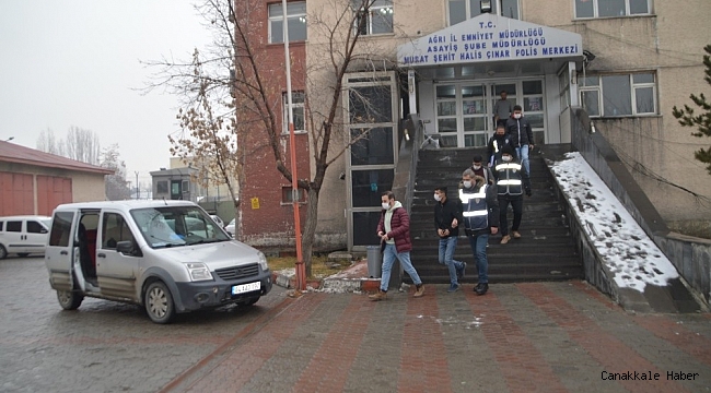 Ağrı&#039;da hırsızlık zanlısı 3 kişiden 2 si tutuklandı