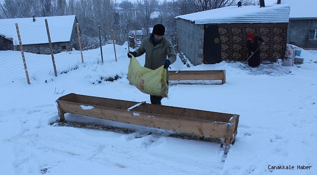 Ağrı'da vatandaşlar güne karla uyandı
