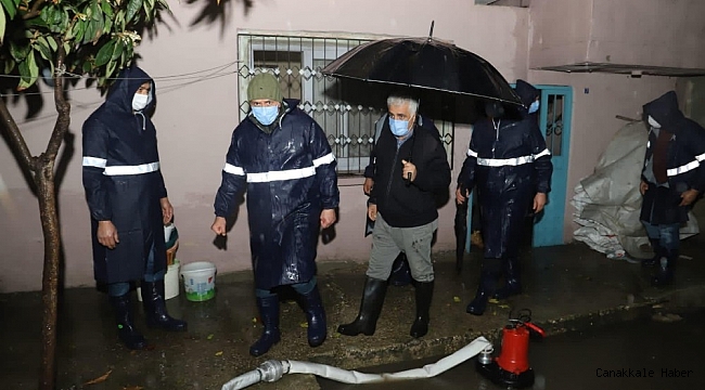 Akdeniz Belediyesinden su baskınlarından etkilenenlere destek