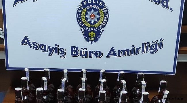 Akşehir&#039;de kaçak içki ele geçirildi