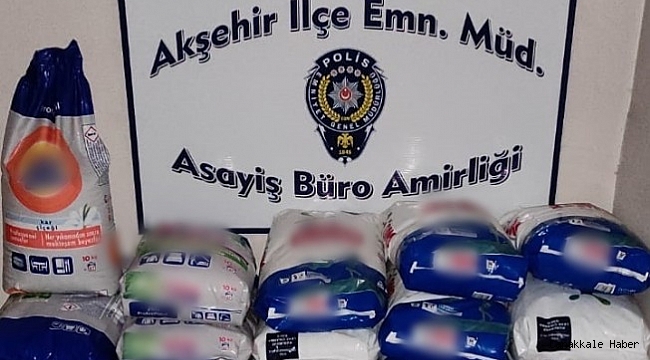 Akşehir&#039;de sahte deterjan ve şampuan operasyonu