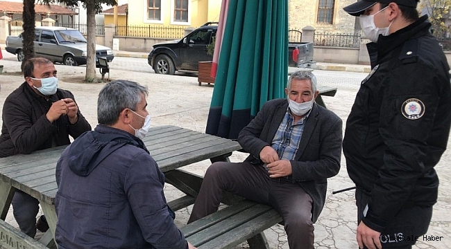 Alaçam'da maske ve sigara denetimi