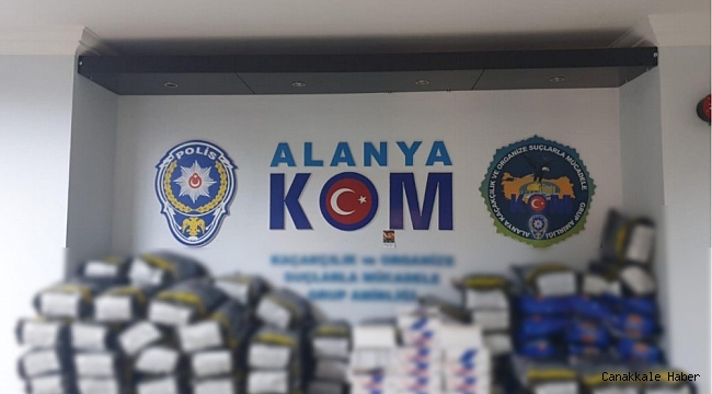 Alanya'da kaçak tütün operasyonu