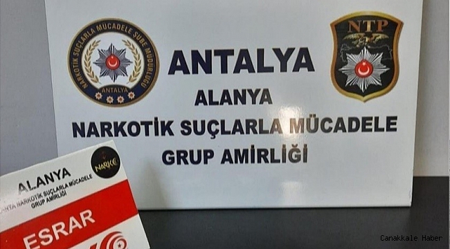 Alanya'da uyuşturucu operasyonu