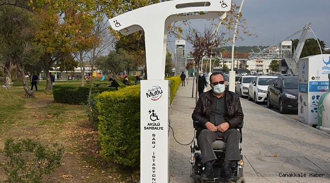 Aliağa&#039;da akülü sandalye şarj istasyonları hizmette