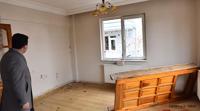 Altıeylül Belediye Başkanı patlama olan binayı inceledi