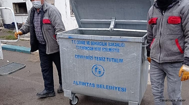 Altıntaş Belediyesine 50 adet çöp konteyneri