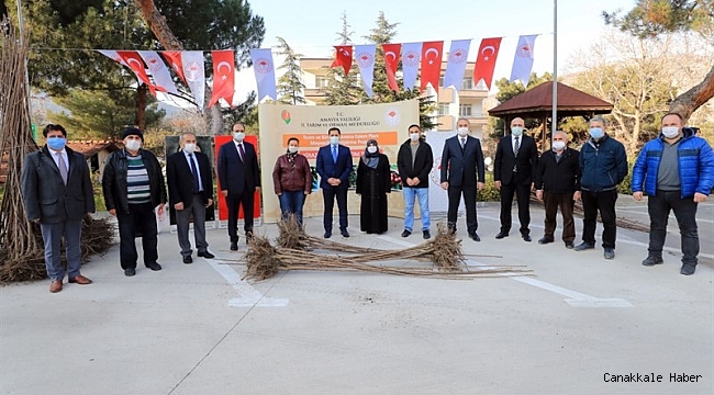 Amasya çiftçisine kiraz fidanı desteği