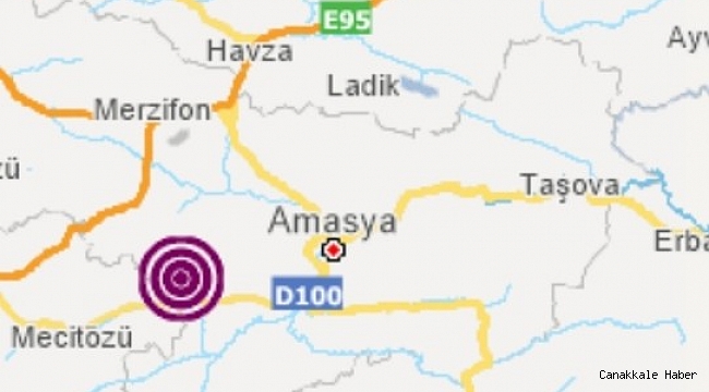 Amasya'da 3.3 büyüklüğünde deprem