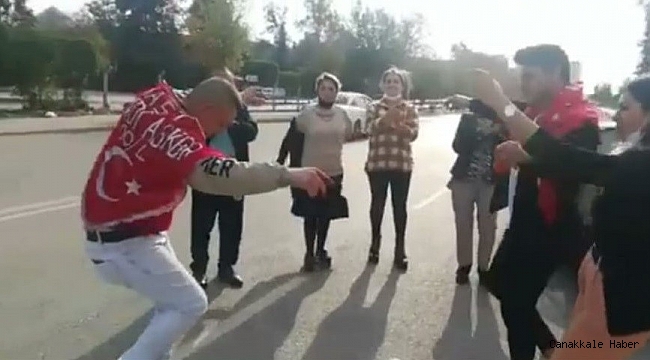 Antalya'da gençlerin yasağı ihlal eden driftli asker eğlencesi