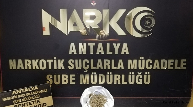 Antalya'da uyuşturucu operasyonu: 1 tutuklama